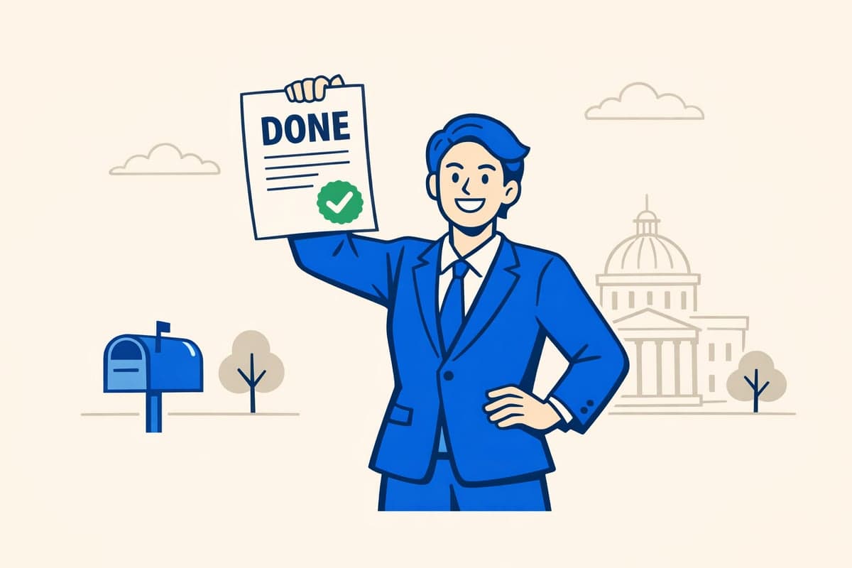 Official certificate document with a New York State seal and a pen resting on a desk in Westchester County