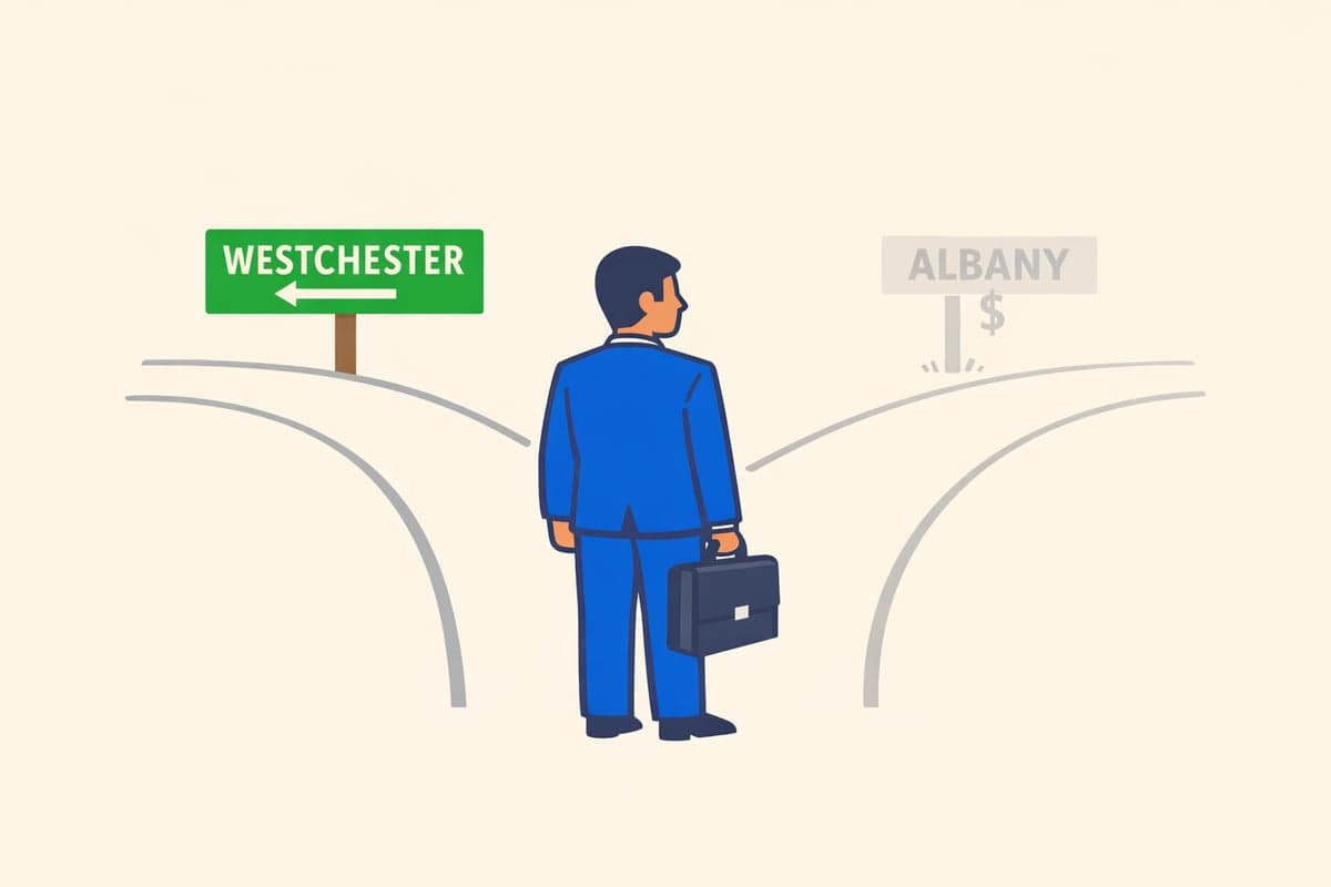 Comparing the cost of publishing a Westchester LLC directly in Westchester vs. switching the county to Albany first